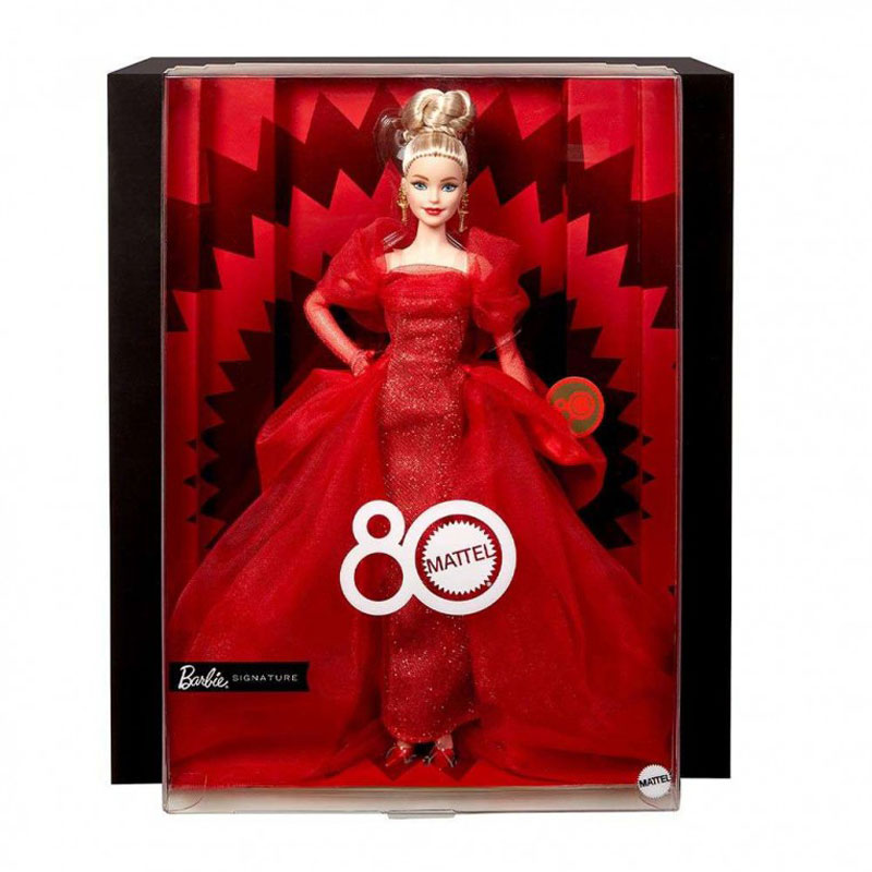 Mattel Barbie Signature – Mattel 80th Anniversary Ruby Red (Blonde) JBJ17