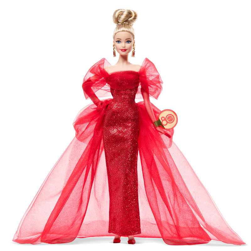 Mattel Barbie Signature – Mattel 80th Anniversary Ruby Red (Blonde) JBJ17