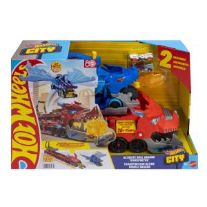Mattel Hot Wheels City Απόλυτη Νταλίκα Με Διπλό Δράκο JBM72
