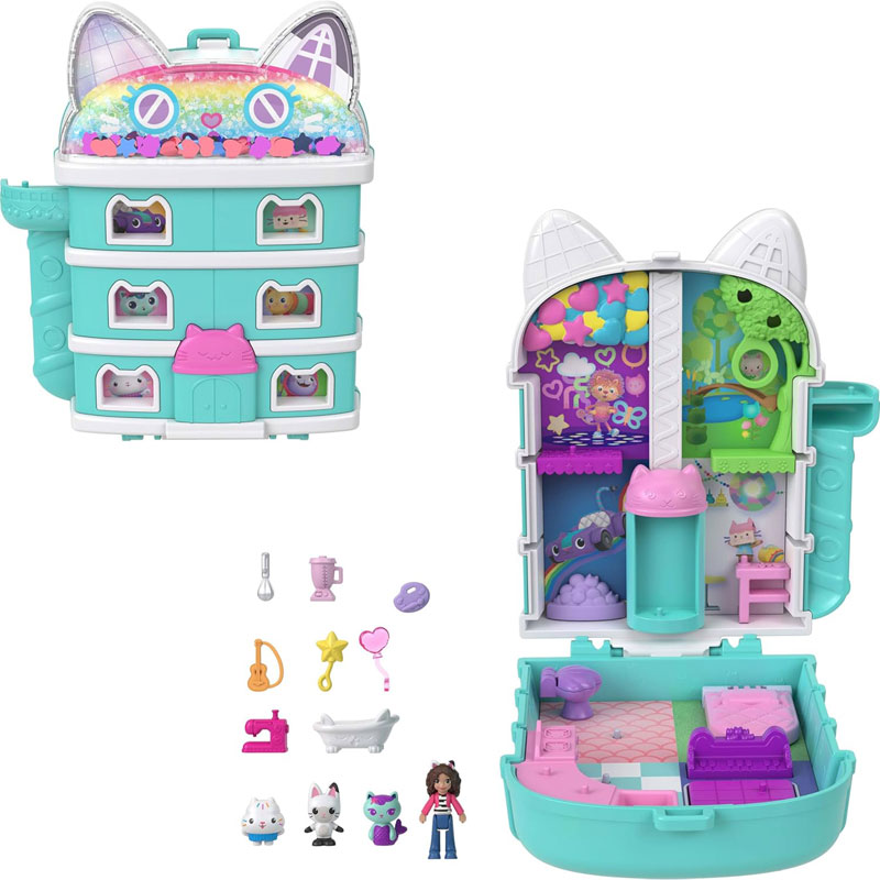 Mattel Polly Pocket Mini Gabby's Dollhouse με κατοικίδιο και αξεσουάρ JFV02