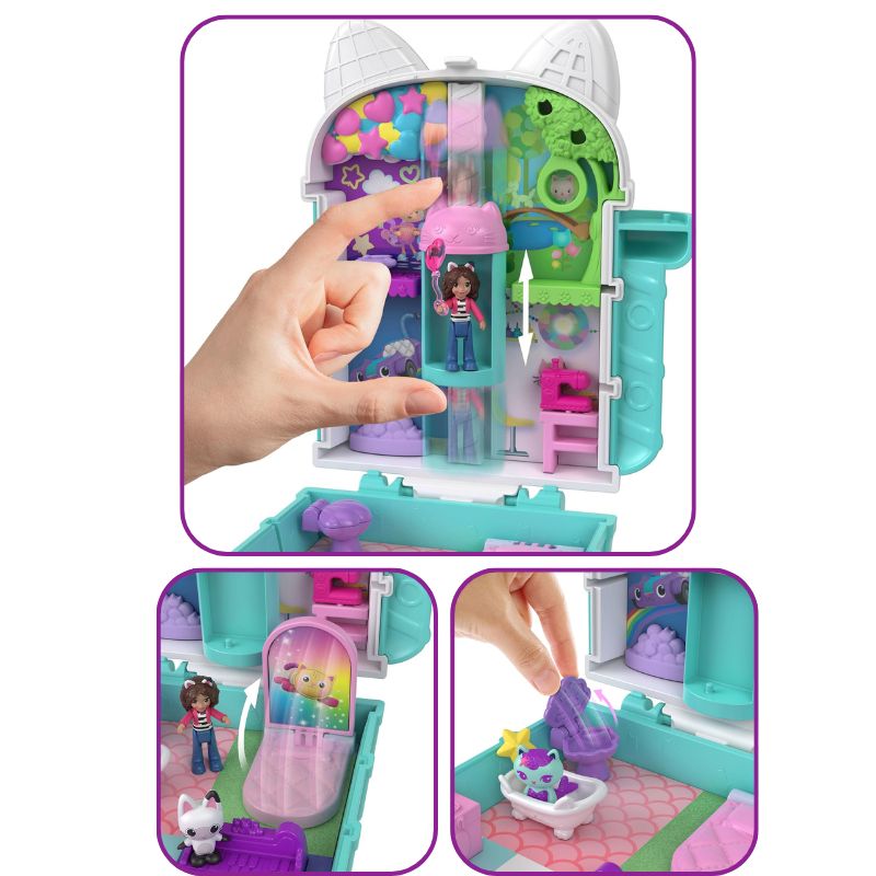 Mattel Polly Pocket Mini Gabby's Dollhouse με κατοικίδιο και αξεσουάρ JFV02