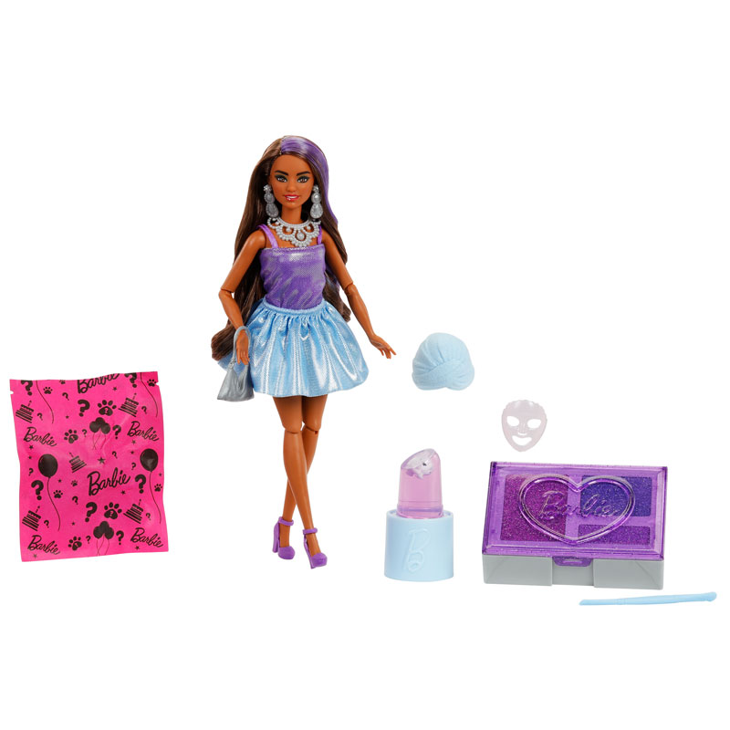 Mattel Barbie Party Unboxed Glam Party Doll Μελαχρινή JFY66