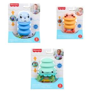 Fisher-Price® Κουδουνίστρες Σιλικόνης Ζωάκια Ωκεανού - Σχέδια JHB54