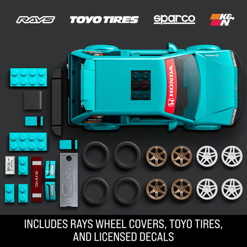 Mattel Brick Shop™ Hot Wheels® Speed Series™ Custom ’90 Honda Civic EF JHF62