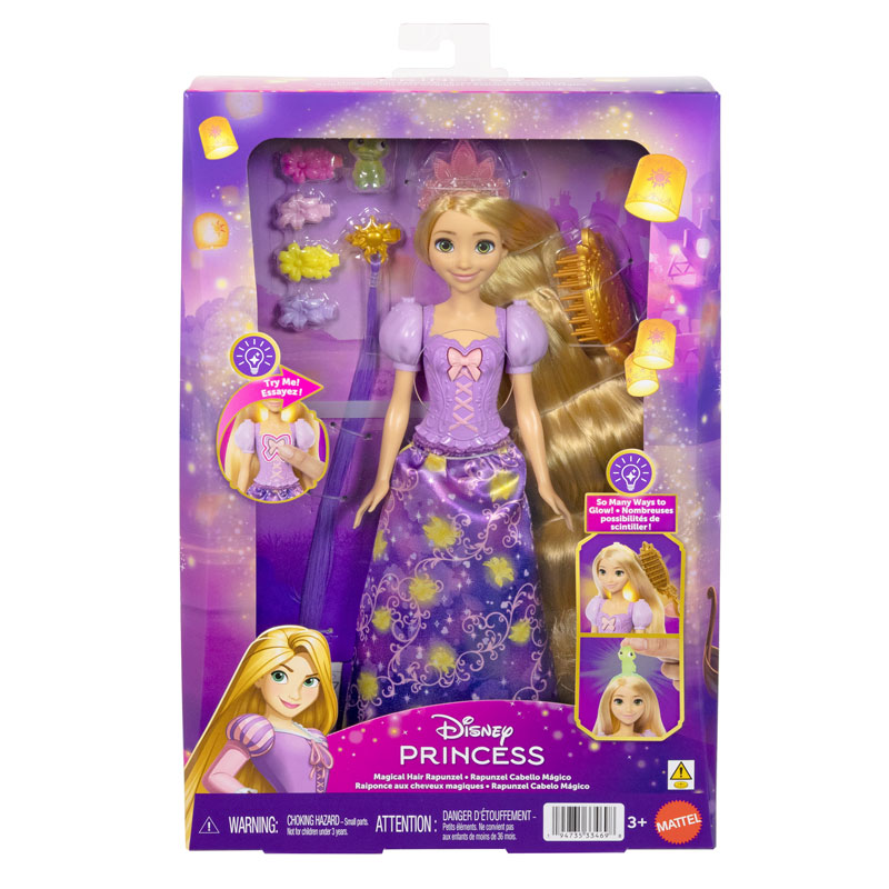 Mattel Disney Princess Magical Hair Rapunzel με Μαλλιά που λάμπουν JHL46