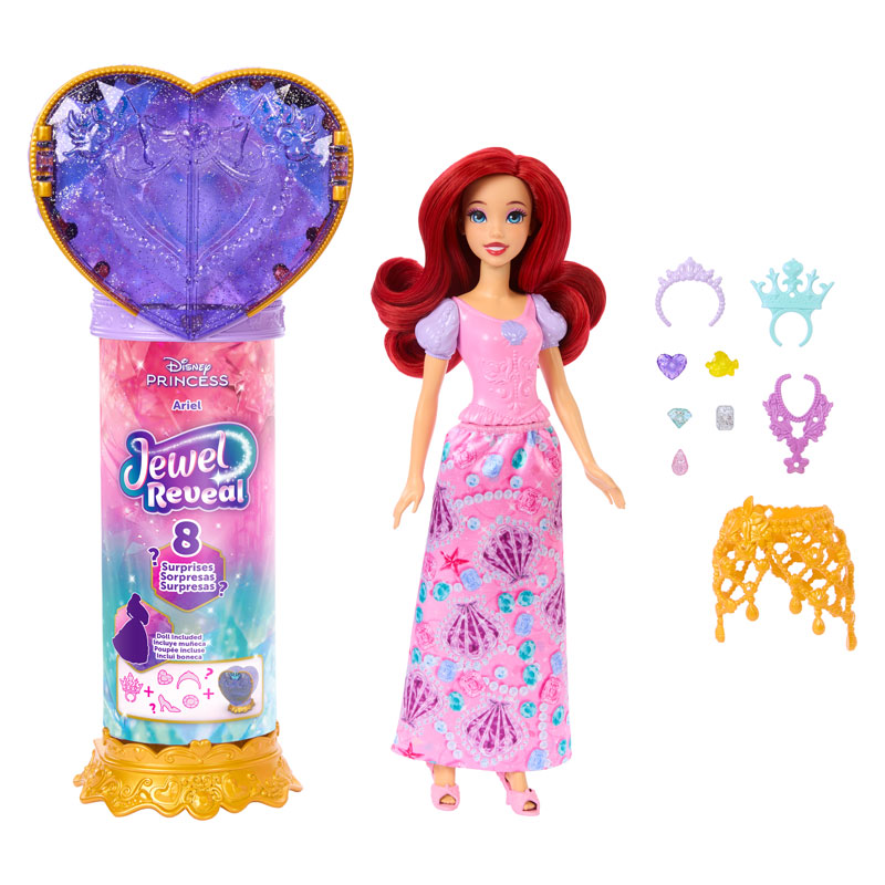Mattel Disney Princess Jewel Reveal Ariel με Κοσμηματοθήκη JHL49