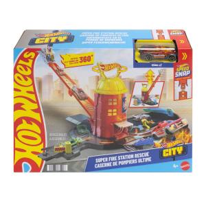 Mattel Hot Wheels City™ Super Fire Station Rescue Πίστα Σούπερ Πυροσβεστικός Σταθμός JHL95