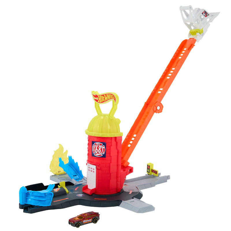 Mattel Hot Wheels City™ Super Fire Station Rescue Πίστα Σούπερ Πυροσβεστικός Σταθμός JHL95