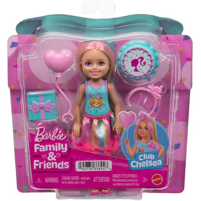 Mattel Barbie Club Chelsea Family & Friends Birthday-Themed Χαρούμενα Γενέθλια JJB37