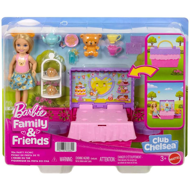Mattel Barbie Family & Friends Club Chelsea Pop-Up Tea Party Playset Σετ Πάρτυ με Τσάι JJB40