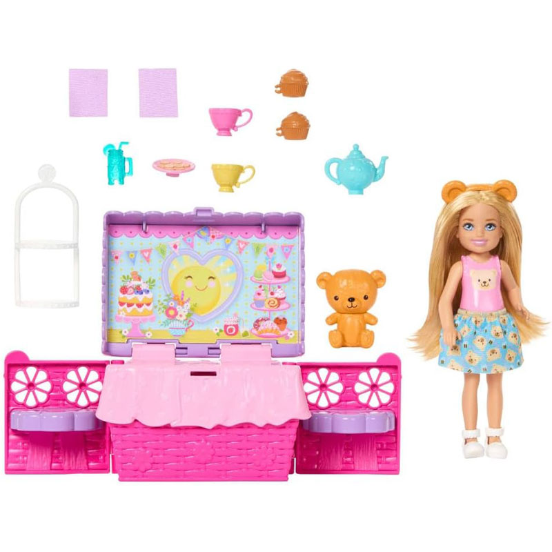 Mattel Barbie Family & Friends Club Chelsea Pop-Up Tea Party Playset Σετ Πάρτυ με Τσάι JJB40