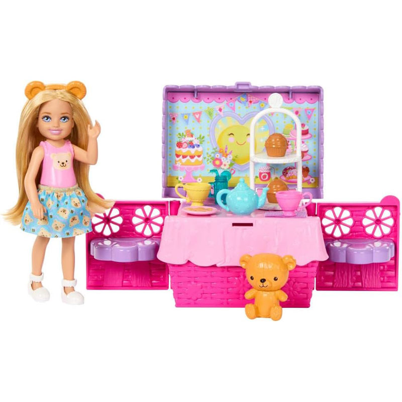 Mattel Barbie Family & Friends Club Chelsea Pop-Up Tea Party Playset Σετ Πάρτυ με Τσάι JJB40