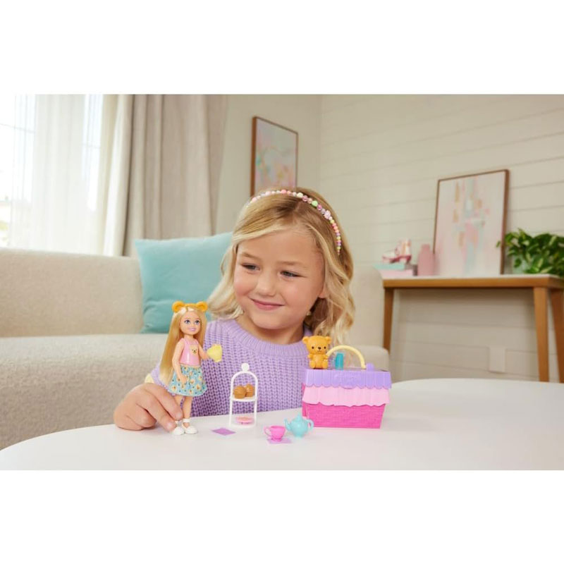 Mattel Barbie Family & Friends Club Chelsea Pop-Up Tea Party Playset Σετ Πάρτυ με Τσάι JJB40