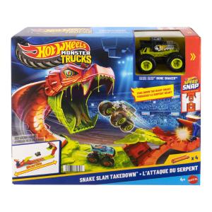 Mattel Hot Wheels Monster Trucks Snake Slam Takedown™ Πίστα Επίθεση Φιδιού JJN44