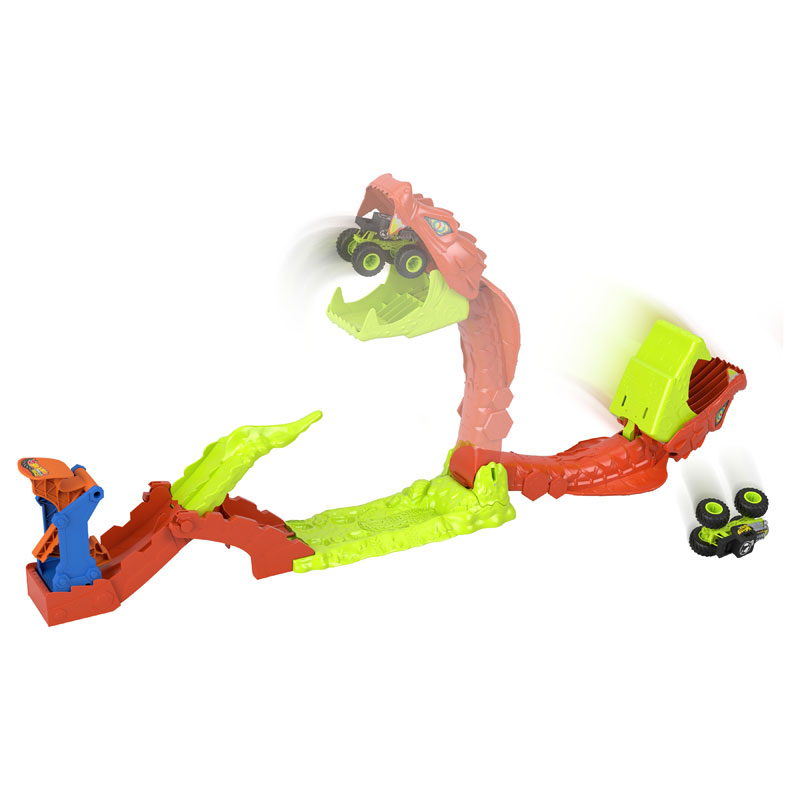 Mattel Hot Wheels Monster Trucks Snake Slam Takedown™ Πίστα Επίθεση Φιδιού JJN44
