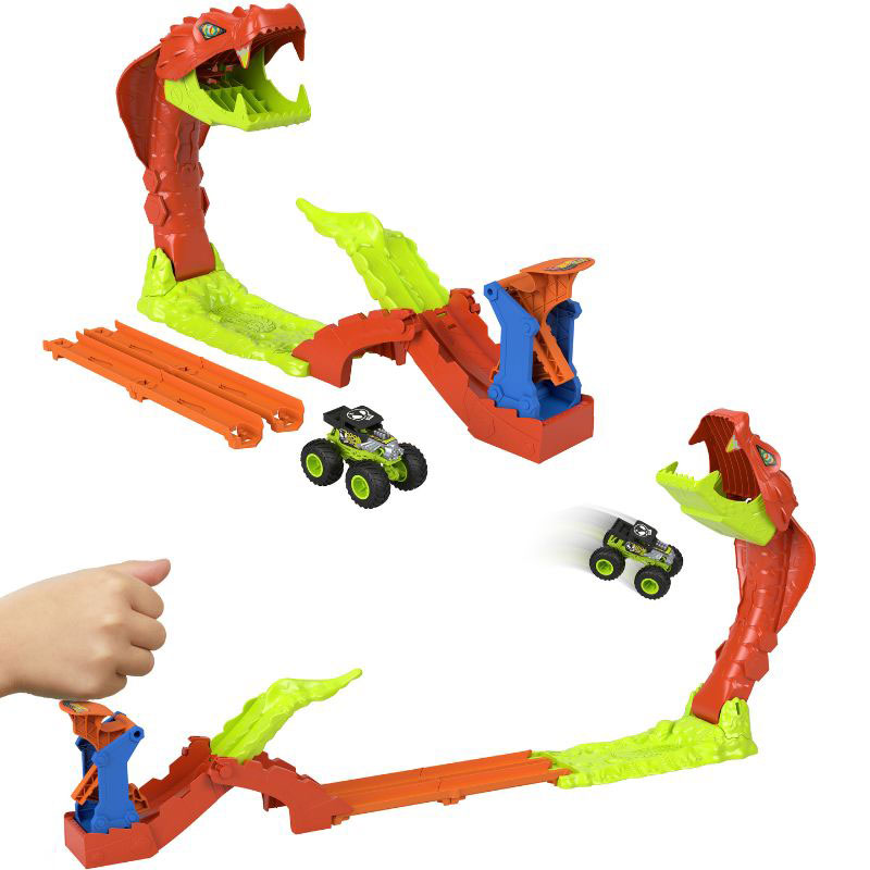 Mattel Hot Wheels Monster Trucks Snake Slam Takedown™ Πίστα Επίθεση Φιδιού JJN44