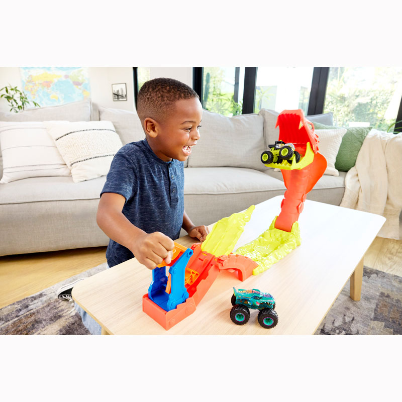 Mattel Hot Wheels Monster Trucks Snake Slam Takedown™ Πίστα Επίθεση Φιδιού JJN44