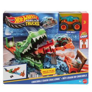 Mattel Hot Wheels Monster Trucks Crocodile Crash Challenge™ Πίστα Εξόντωση Κροκοδείλου JJN45