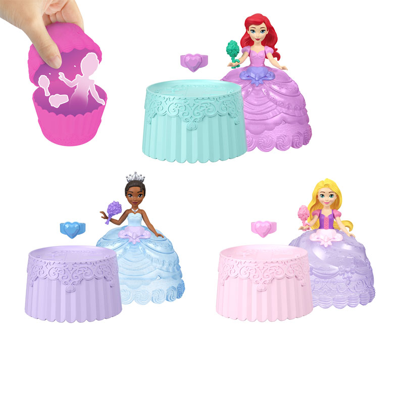 Mattel Disney Princess Μίνι Κούκλες Cupcake Reveal Έκπληξη - Σχέδια JJT70