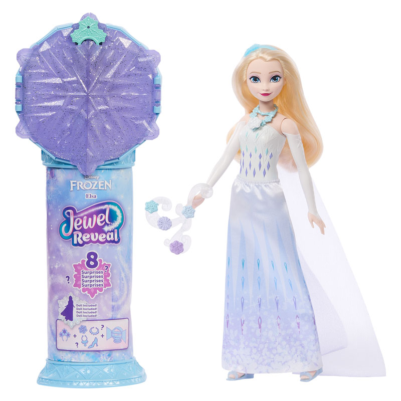 Mattel Disney Frozen Jewel Reveal Elsa με Κοσμηματοθήκη JJY36