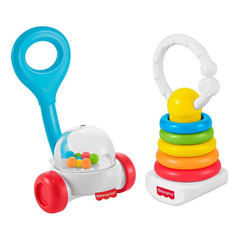 Fisher-Price® Κουδουνίστρες Κλασσικά Παιχνίδια Σετ των 2 JKP54