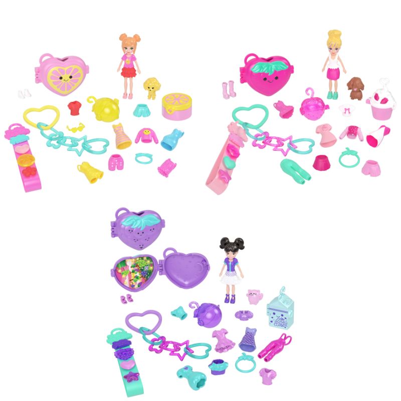 Mattel Polly Pocket Κούκλα με αξεσουάρ & μπρελόκ μεγάλο pack - Σχέδια JKR51