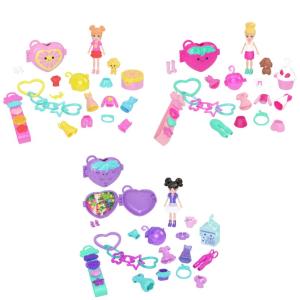 Mattel Polly Pocket Κούκλα με αξεσουάρ & μπρελόκ μεγάλο pack - Σχέδια JKR51