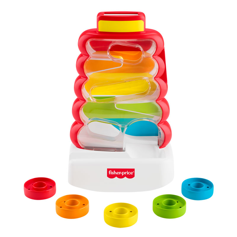 Fisher-Price® Drop Through Rock-A-Stack™ Κλασική Πυραμίδα - Παιχνίδι με κρίκους JLB81