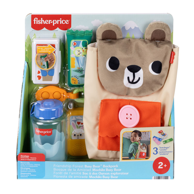 Fisher-Price® Friendship Forest Busy Bear Backpack Σακίδιο Πλάτης Αρκουδάκι JLB86