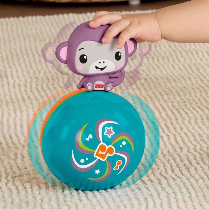 Fisher-Price® Μωβ Μαϊμουδάκι Μουσική Μπάλα Δραστηριοτήτων με Κίνηση JLB95