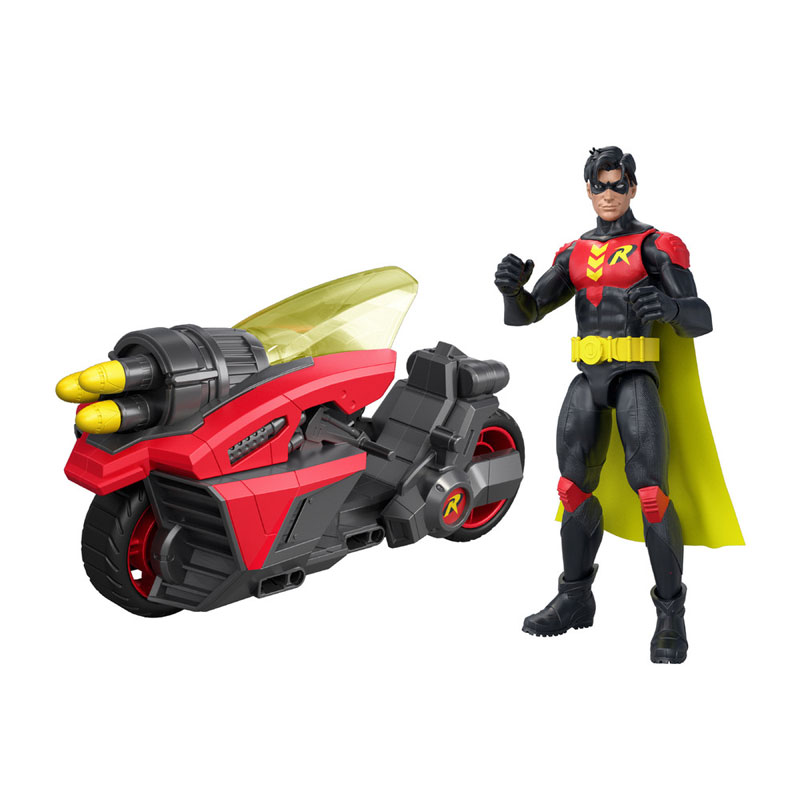 Mattel DC® Premiere Robin™ & Motorcycle Vehicle Μηχανή με Φιγούρα 15εκ. JMD51