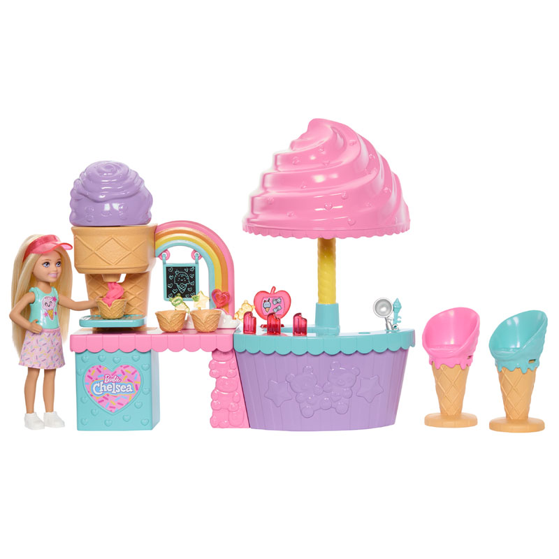 Mattel Barbie Club Chelsea Ice Cream Shop Playset - Εργαστήριο Παγωτού JMJ42