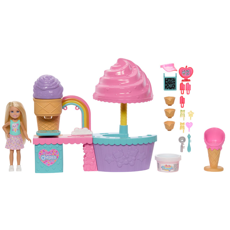 Mattel Barbie Club Chelsea Ice Cream Shop Playset - Εργαστήριο Παγωτού JMJ42