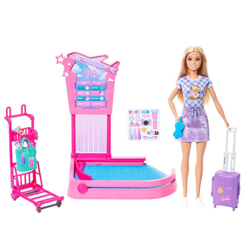 Mattel Barbie® Family & Friends Baggage Claim Barbie στο Αεροδρόμιο JMJ49