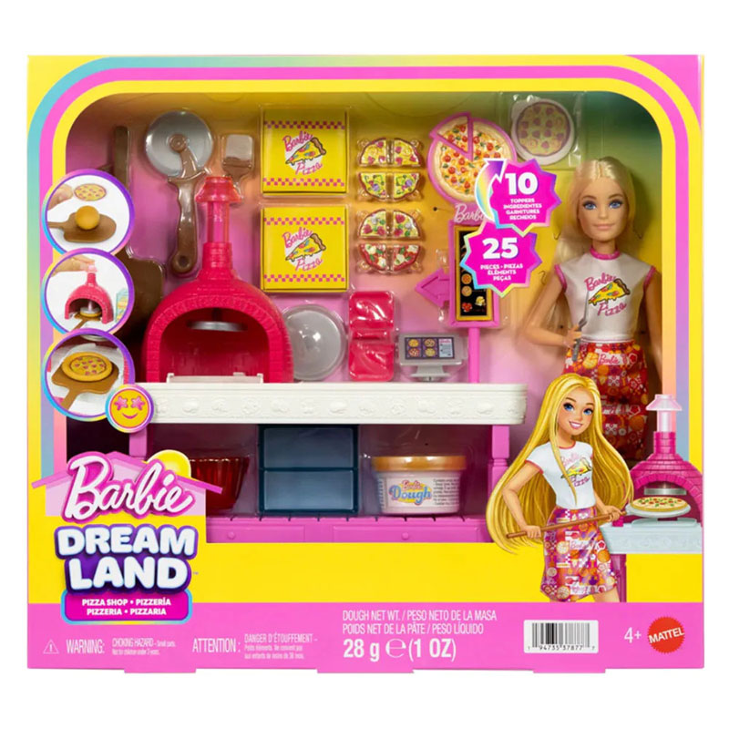 Mattel Barbie® Pizza Shop Playset - Πιτσαρία Σετ Παιχνιδιού με Κούκλα και Αξεσουάρ JMK21