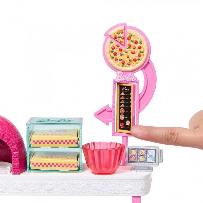 Mattel Barbie® Pizza Shop Playset - Πιτσαρία Σετ Παιχνιδιού με Κούκλα και Αξεσουάρ JMK21