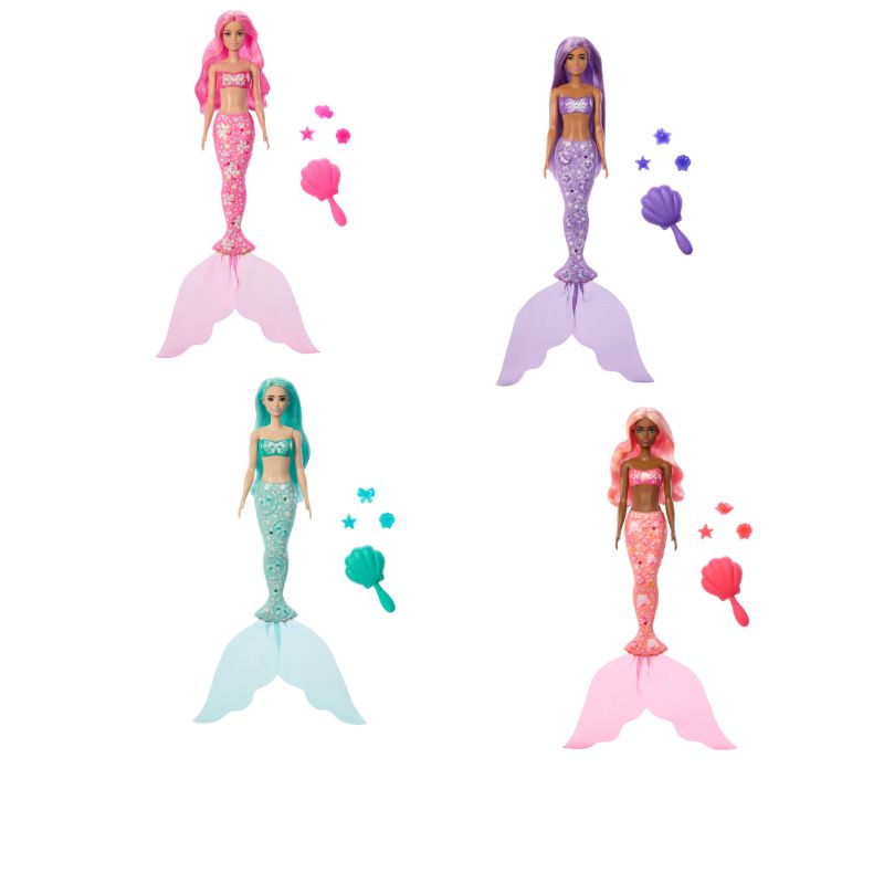 Mattel Barbie Color Reveal Γοργόνες - 4 Σχέδια JMW61