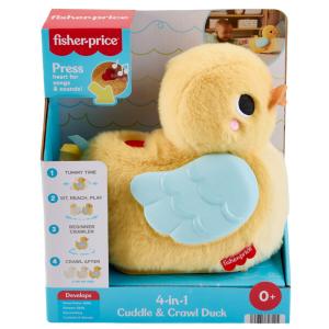 Fisher-Price® 4-in-1 Cuddle & Crawl Duck - Μαλακό Παπάκι με κίνηση και ήχους JMX99