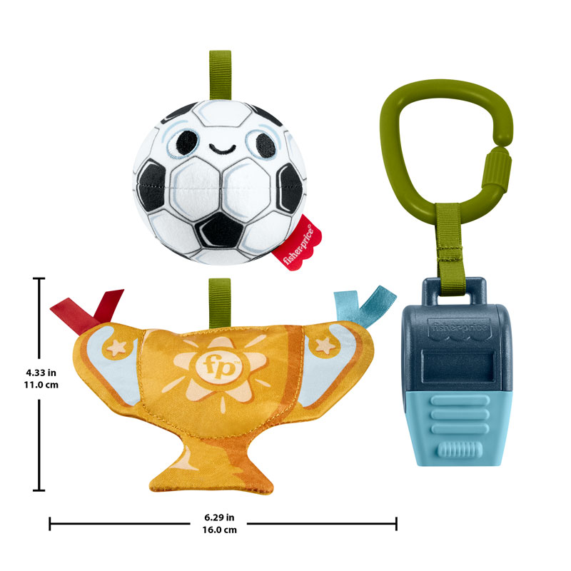 Fisher-Price® Κουδουνίστρες Σετ Ποδόσφαιρο Mini Me Moments™ Let's Goal™ Gift Set JNG08