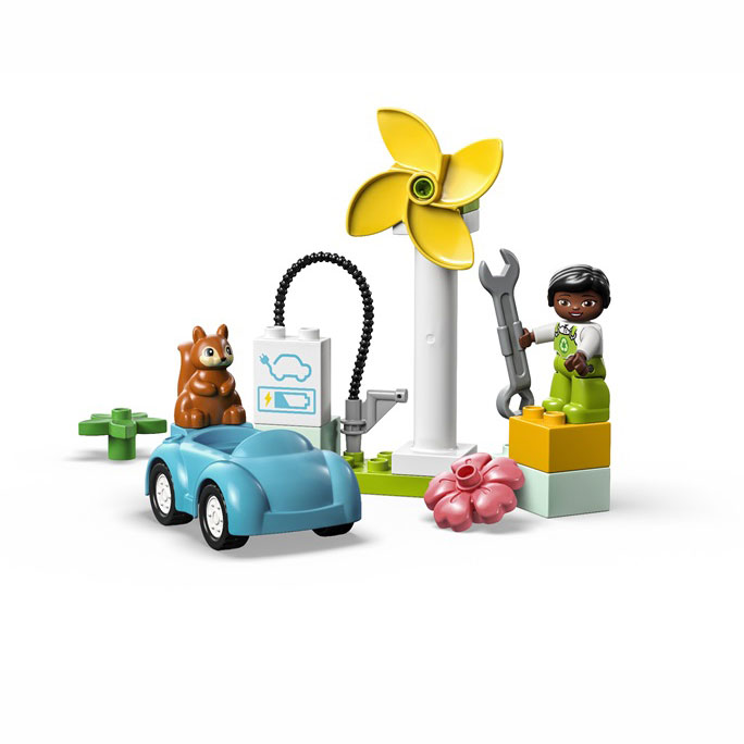 Lego Duplo Town Wind Turbine and Electric Car 10985