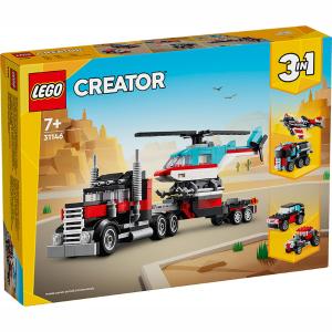 Lego Creator 3-in-1 Flatbed With Helicopter 31146