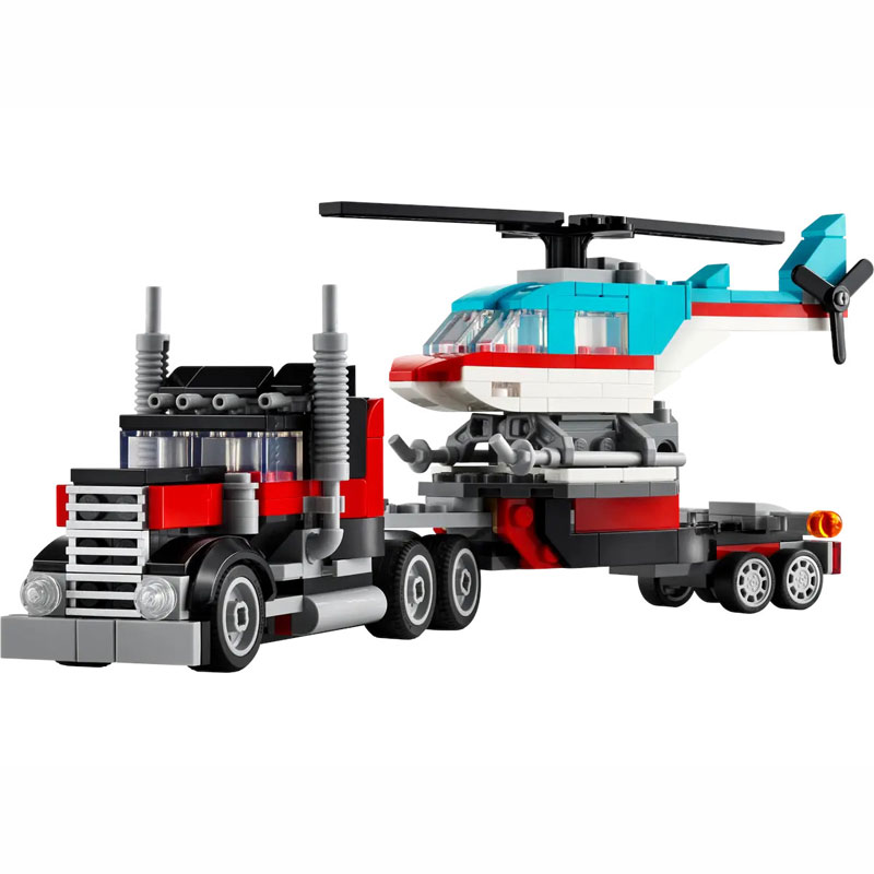 Lego Creator 3-in-1 Flatbed With Helicopter 31146