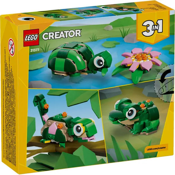 Lego Creator 3in1 Turtle With A Water Lily Flower 31377