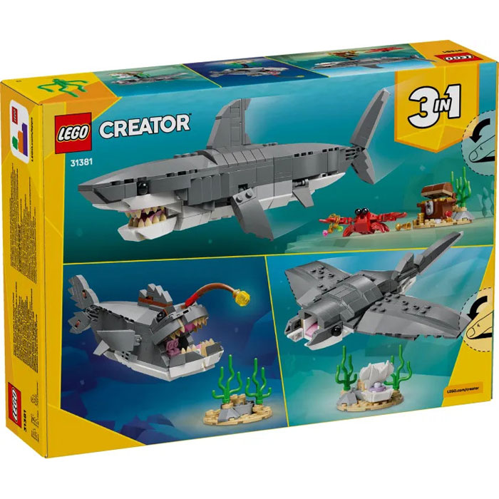 LEGO Creator 3in1 Fierce Shark With A Treasure Chest 31381
