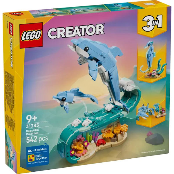 LEGO Creator 3in1 Sea Animals: Beautiful Dolphins 31385