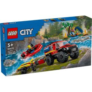 Lego City 4x4 Fire Truck with Rescue Boat 60412