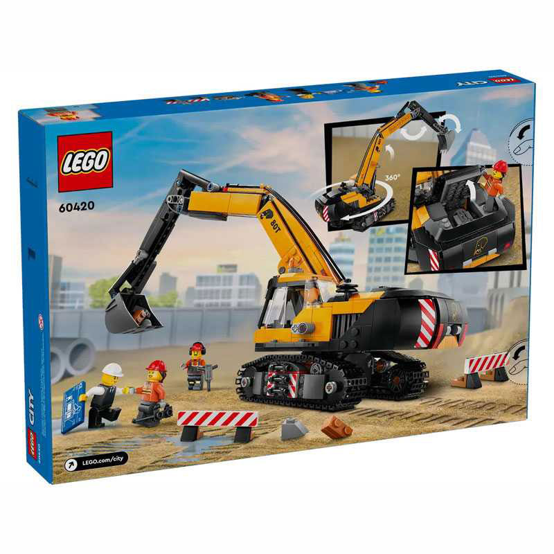 Lego City Yellow Construction Excavator 60420