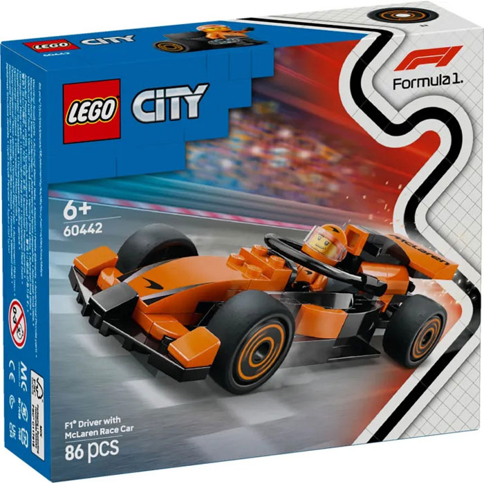 Lego City F1 Driver With McLaren Race Car 60442