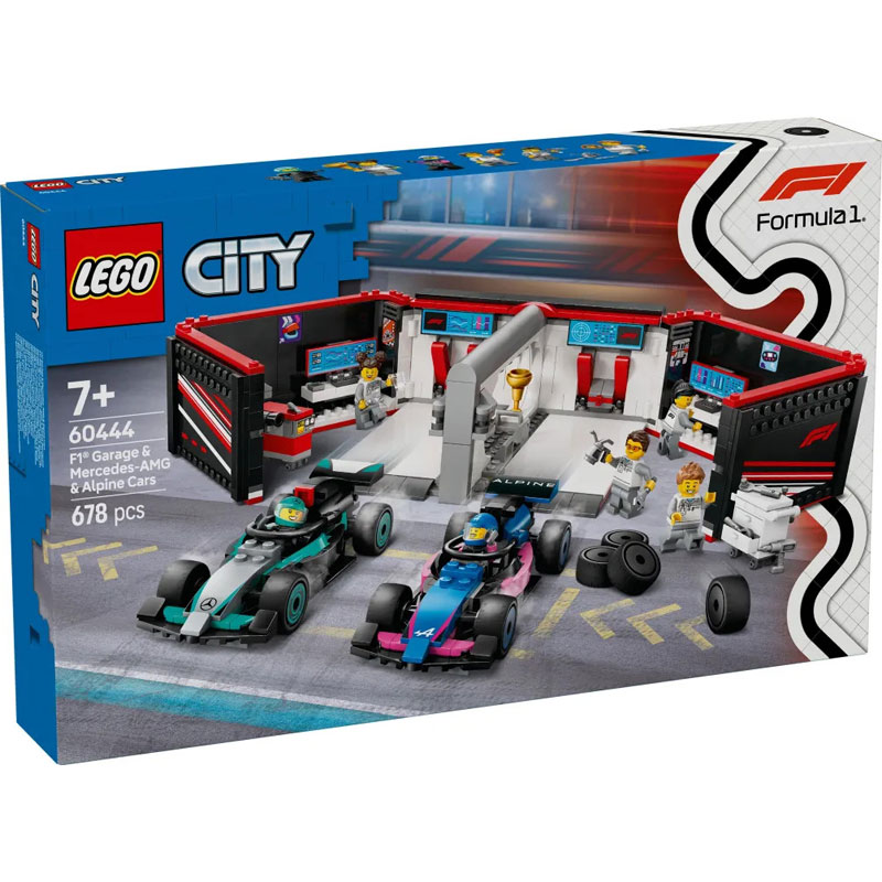 Lego City F1 Garage & Mercedes-AMG & Alpine Cars 60444