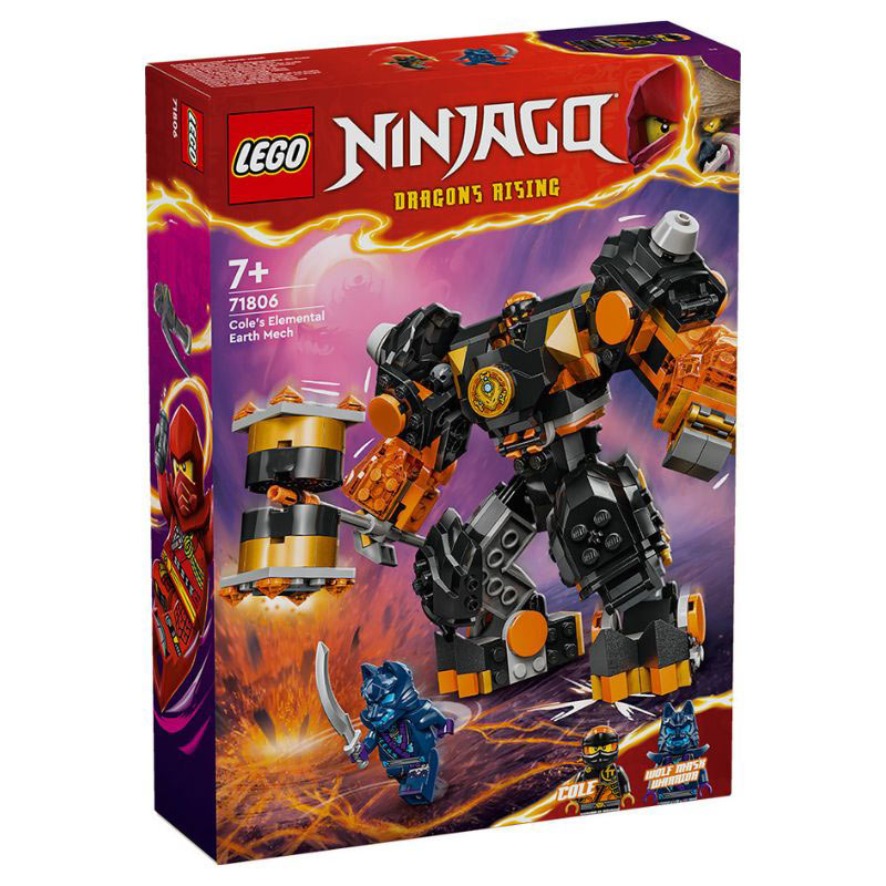 Lego Ninjago Cole's Elemental Earth Mech 71806